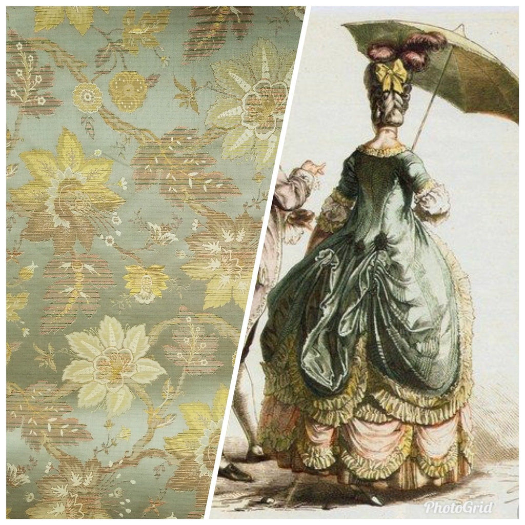 18th Century Inspired 100% Silk Fabric