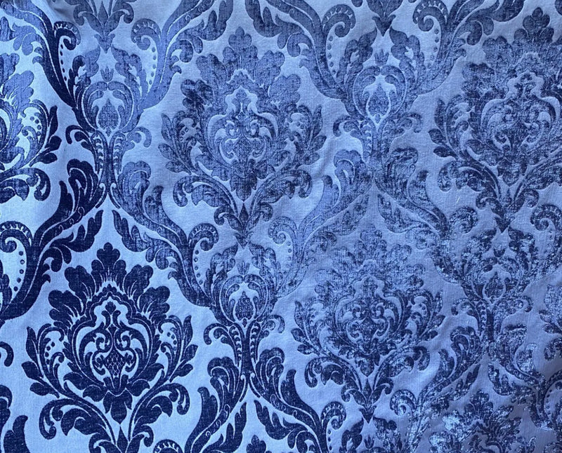 Royal Blue Velvet by the Yard - J S International Textile