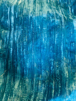 NEW! Prince Peterson Turquoise Blue Silk Rayon Velvet Fabric