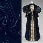 NEW! Back in stock! Miss Bonnie Midnight Blue Silk Rayon Velvet Fabric