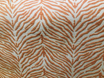 NEW Queen Claudia Designer Upholstery Heavyweight Burnout Zebra Chenille Fabric- Orange White BTY - Fancy Styles Fabric Pierre Frey Lee Jofa Brunschwig & Fils