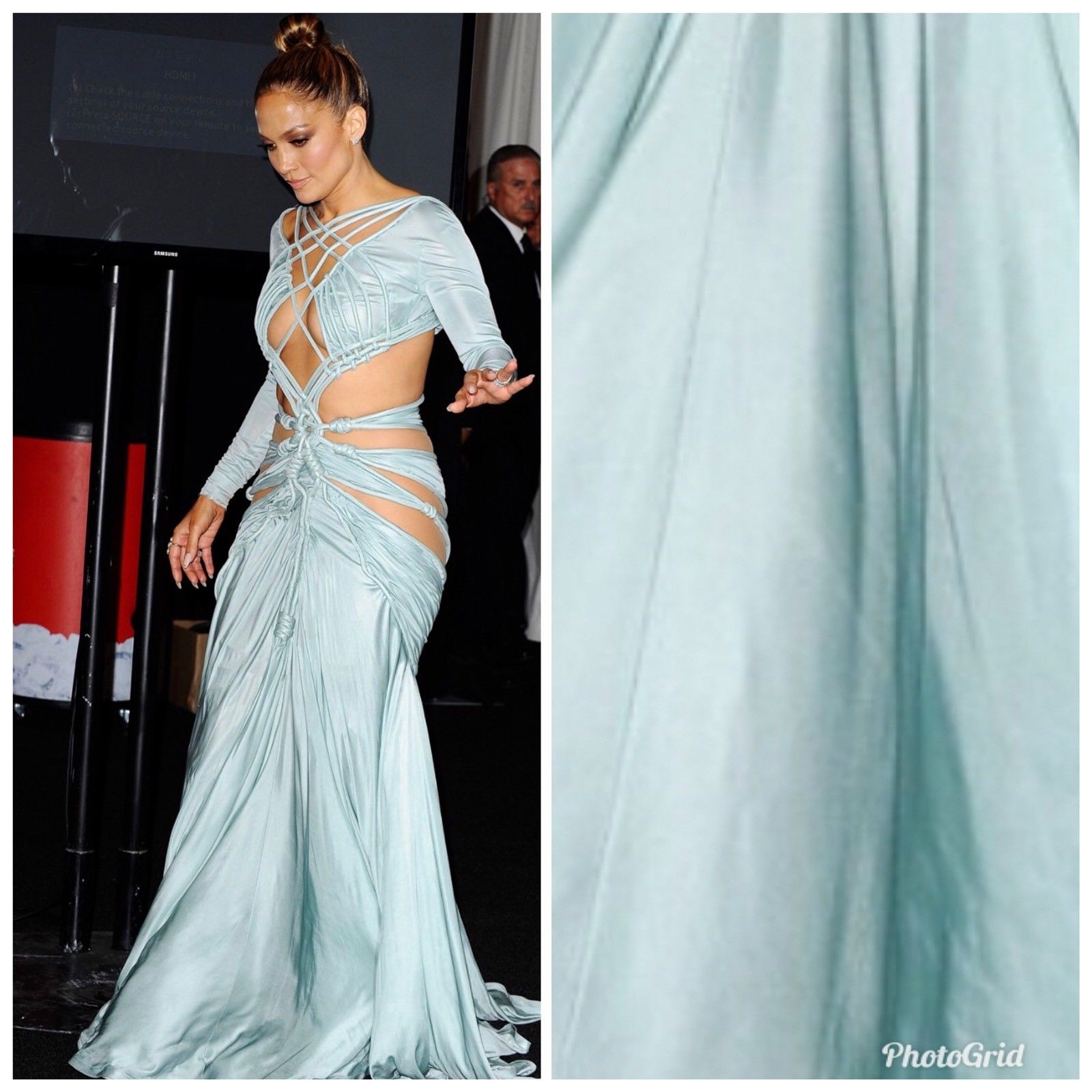 Close-Out Designer Runway 100% Silk Jersey Fabric - Light Turquoise Blue Close-Out Designer Runway 100% Silk Jersey Fabric - Light Turquoise Blue
