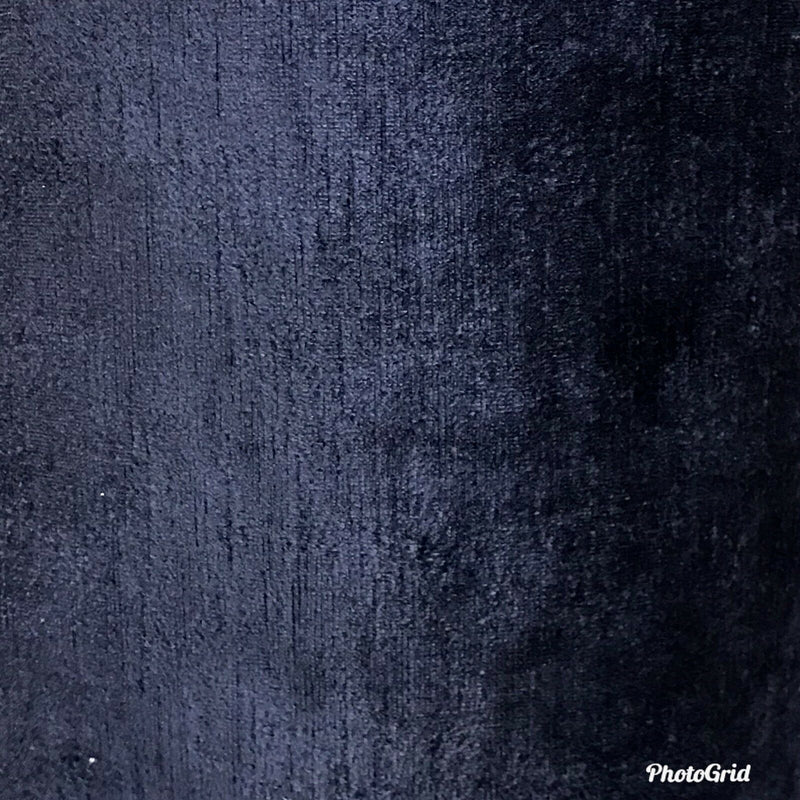 Burgess Heavyweight Upholstery Velvet Fabric - Midnight Blue