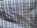 NEW Lady Riley Designer 100% Silk Taffeta Dupioni Plaid Tartan Fabric -Blue & Yellow - Fancy Styles Fabric Pierre Frey Lee Jofa Brunschwig & Fils