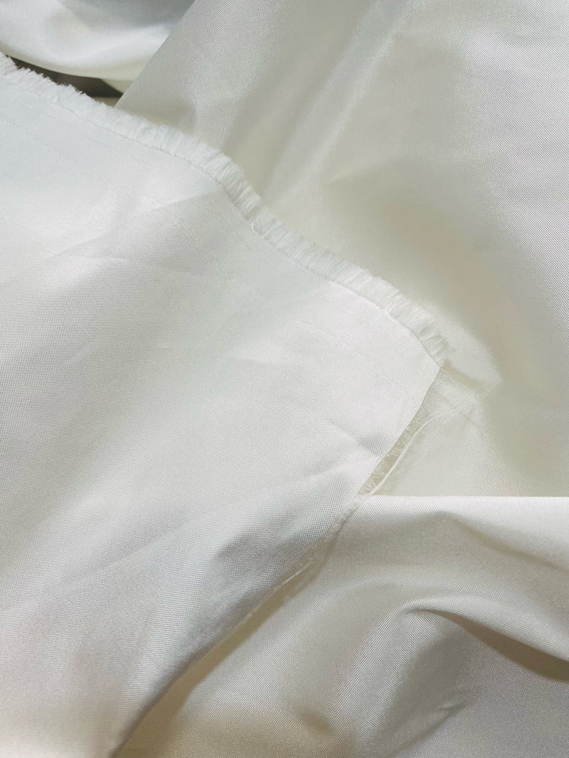 NEW Lady Frank Light Designer “Faux Silk” Taffeta Fabric Made in Italy White