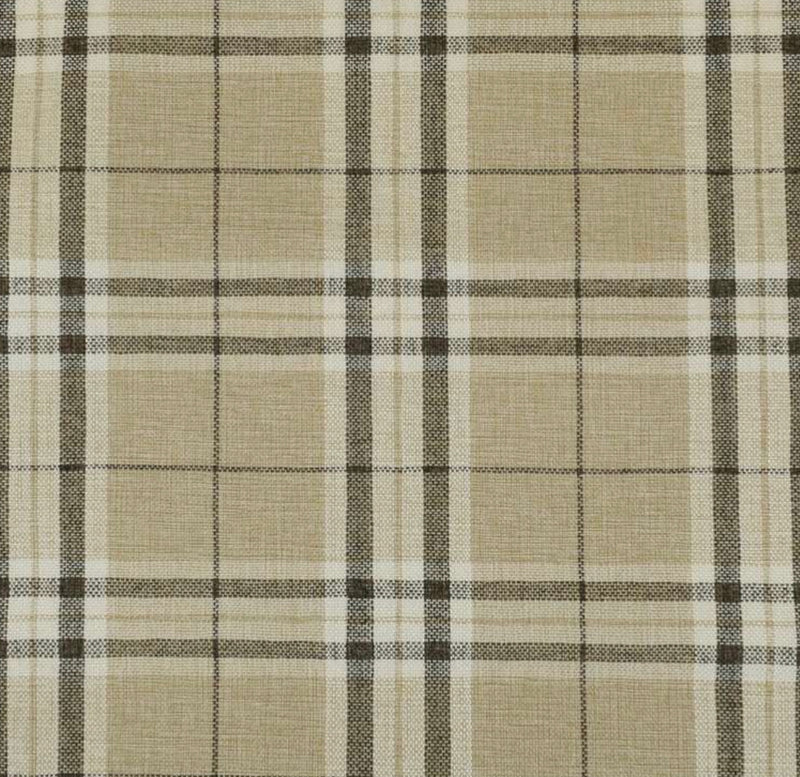 NEW Count Nathaniel Plaid Tartan Upholstery Fabric in Beige