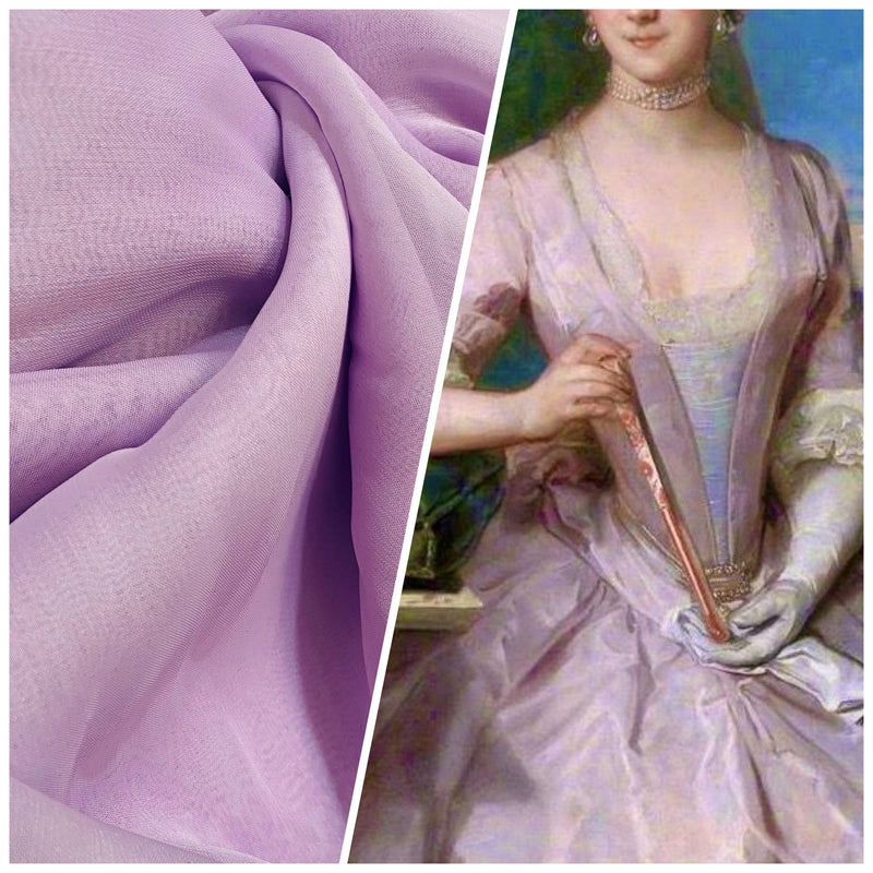 NEW Princess Deepti Silk Polyester Blend Chiffon Fabric in Lilac NEW Princess Deepti Silk Polyester Blend Chiffon Fabric in Lilac