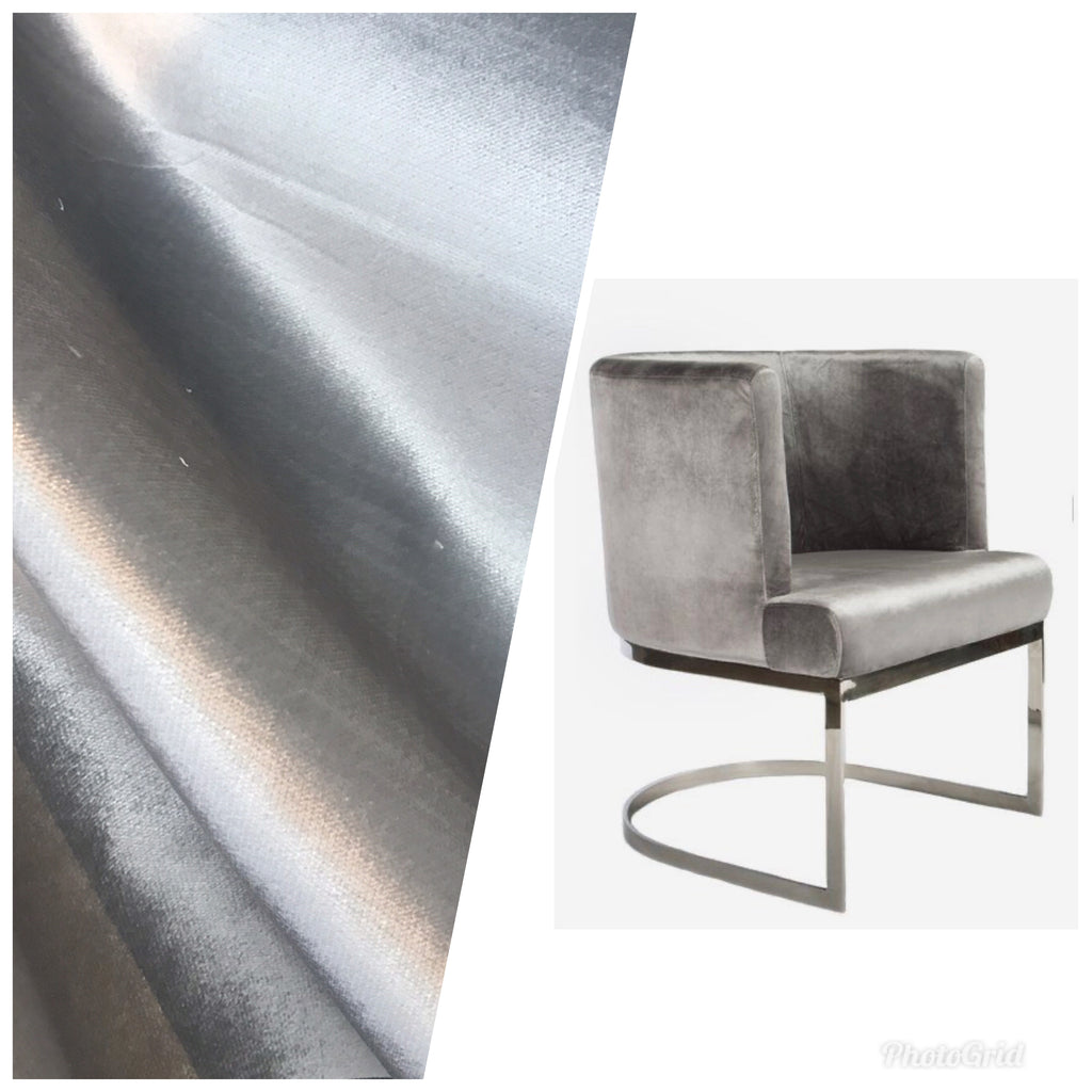 NEW Designer Made In Belgium Upholstery Velvet Fabric- Silver - Fancy Styles Fabric Pierre Frey Lee Jofa Brunschwig & Fils