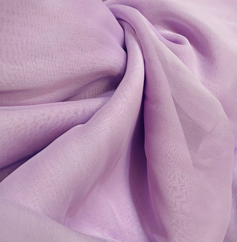 NEW Princess Deepti Silk Polyester Blend Chiffon Fabric in Lilac