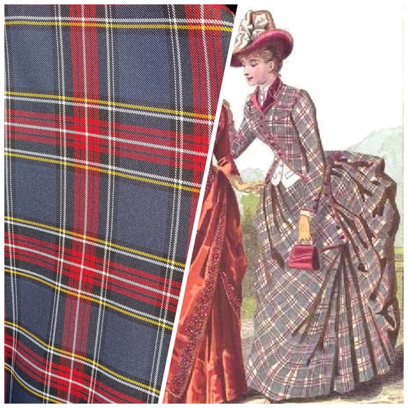 New Duke Ezra Designer Plaid Tartan Medium Dress Weight Woven Fabric - Gray, Red, Yellow, & Black by The Yard (Cut continuously) New Duke Ezra Designer Plaid Tartan Medium Dress Weight Woven Fabric - Gray, Red, Yellow, & Black by The Yard (Cut continuously)