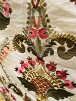 NEW Lady Kristal Novelty Embroidered 100% Silk Dupioni Fabric