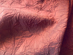 NEW Baroness Mavel Designer 100% Silk Crinkle Taffeta Fabric in Salmon Pink with Grey Iridescence