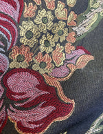 NEW Designer Floral Brocade Damask Upholstery Fabric- Made In Belgium- Black - Fancy Styles Fabric Pierre Frey Lee Jofa Brunschwig & Fils