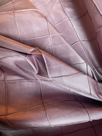 NEW Queen Lila Designer 100% Silk Dupioni - Pintuck Diamond Motif- Pink - Fancy Styles Fabric Pierre Frey Lee Jofa Brunschwig & Fils