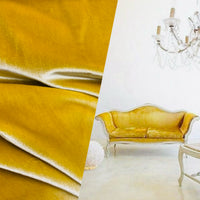 NEW! Emperor Duke 100% Silk Venetian Velvet Upholstery Fabric- Yellow - Fancy Styles Fabric Pierre Frey Lee Jofa Brunschwig & Fils