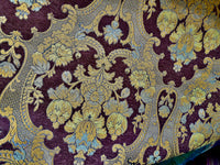 NEW! Duke Riviera Designer Venetian Italian Burnout Medallion Chenille Brocade Gold Brown Fabric Upholstery Style# HG10011 - Fancy Styles Fabric Pierre Frey Lee Jofa Brunschwig & Fils