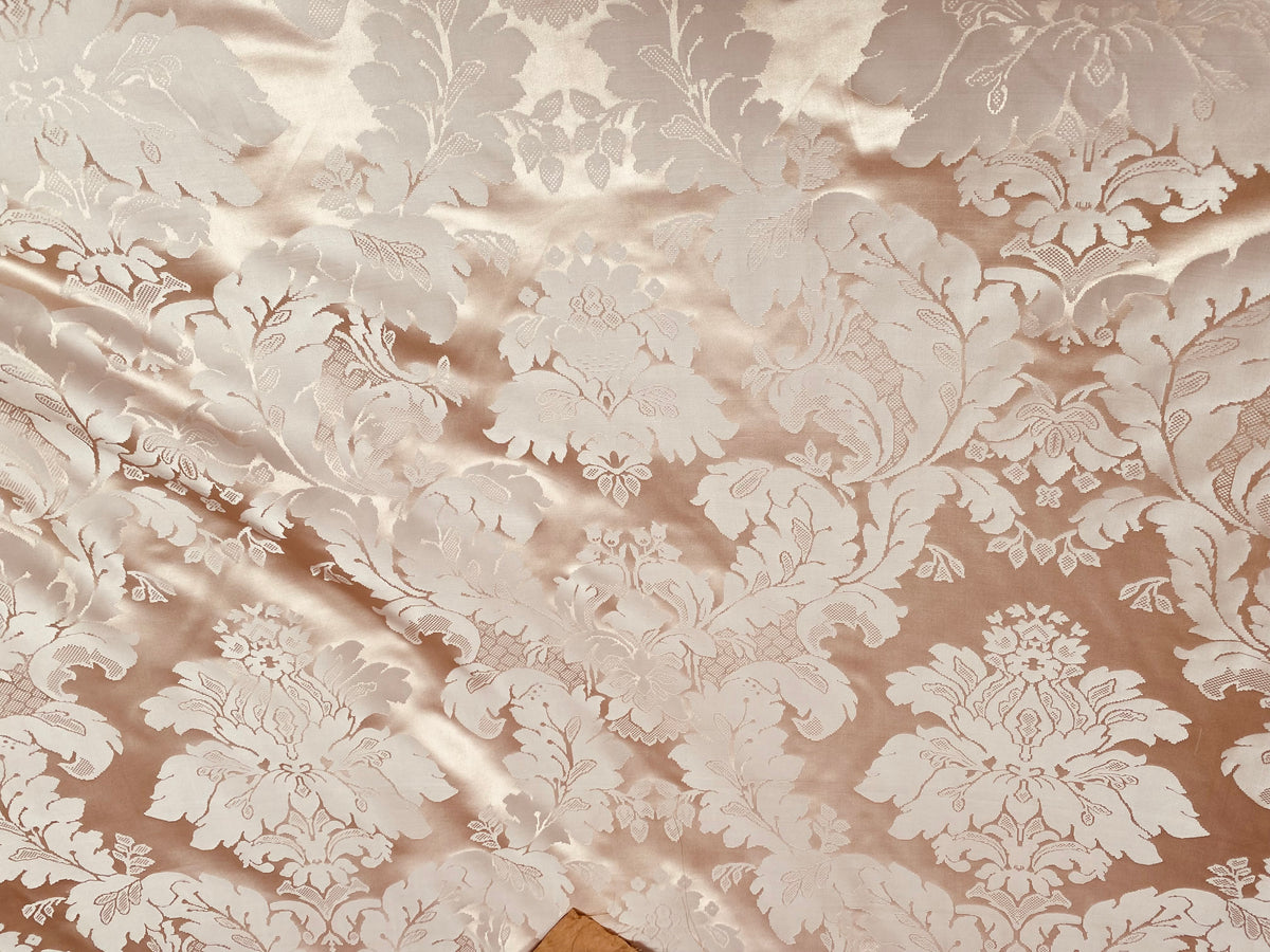 NEW! Princess Pittara 100% Silk Satin Novelty Jacquard Damask Fabric- Pink - Fancy Styles Fabric Pierre Frey Lee Jofa Brunschwig & Fils