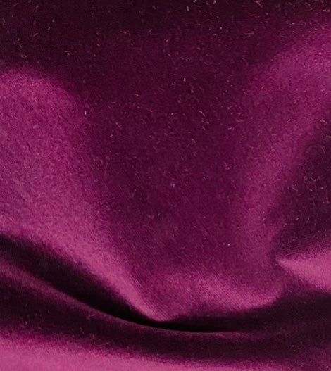 New Prince Oliver 100% Cotton made in Belgium Velvet Fabric in Berry - Fancy Styles Fabric Pierre Frey Lee Jofa Brunschwig & Fils