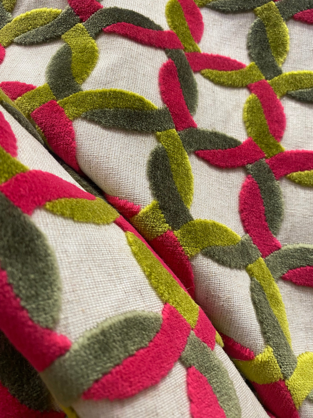 NEW! Prince Mekke - Designer Italian Venetian Burnout Geometric Cut Velvet Fabric Upholstery - Fancy Styles Fabric Pierre Frey Lee Jofa Brunschwig & Fils