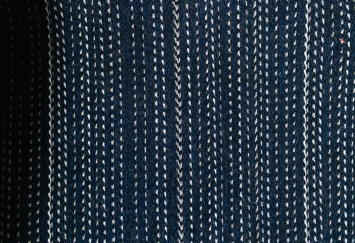 New! SUNBRELLA Navy Indigo Blue Dot Stripes Waterproof Indoor Outdoor Upholstery Fabric - Fancy Styles Fabric Pierre Frey Lee Jofa Brunschwig & Fils