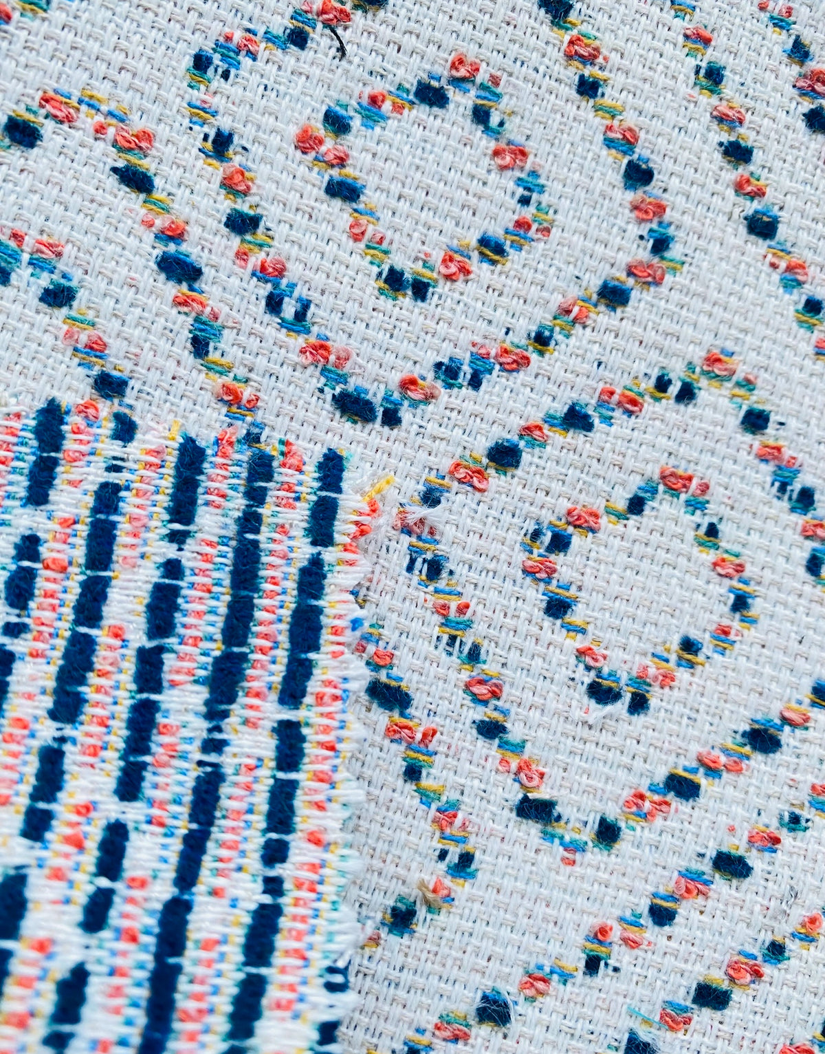 New! SUNBRELLA Novelty Boucle Woven Waterproof Indoor Outdoor Pink Indigo Blue White Upholstery and Decorating Fabric - Fancy Styles Fabric Pierre Frey Lee Jofa Brunschwig & Fils