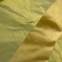 NEW Duchess Zoey Designer 100% Silk Taffeta and Satin 8” Stripes Fabric - Leaf Green & Gold BTY - Fancy Styles Fabric Pierre Frey Lee Jofa Brunschwig & Fils