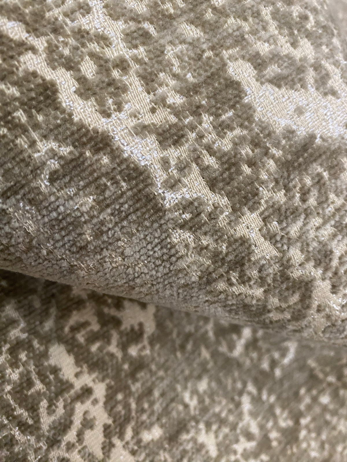 NEW Prince Stan Novelty Velevet Anaconda Snake Upholstery Fabric in White & Taupe - Fancy Styles Fabric Pierre Frey Lee Jofa Brunschwig & Fils