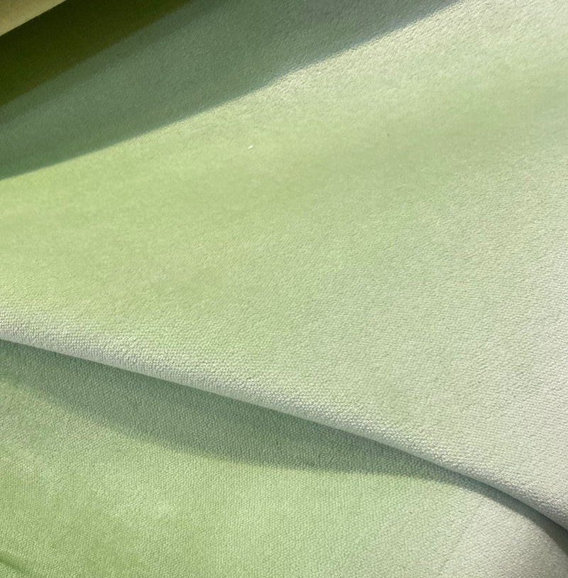 NEW! Prince Burgess Designer Upholstery Cotton Velvet Fabric - Pistachio