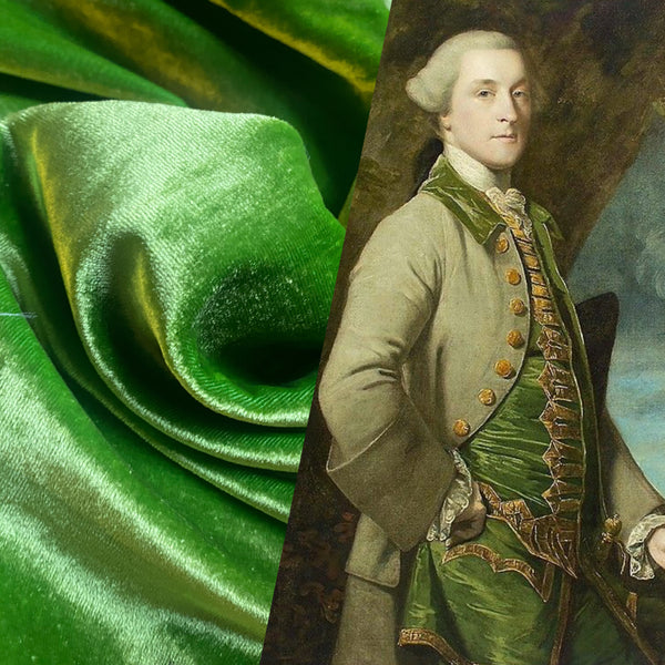 NEW! Queen of The Dark- Leaf Green 100% Silk Velvet Fabric with Interfacing - Fancy Styles Fabric Pierre Frey Lee Jofa Brunschwig & Fils
