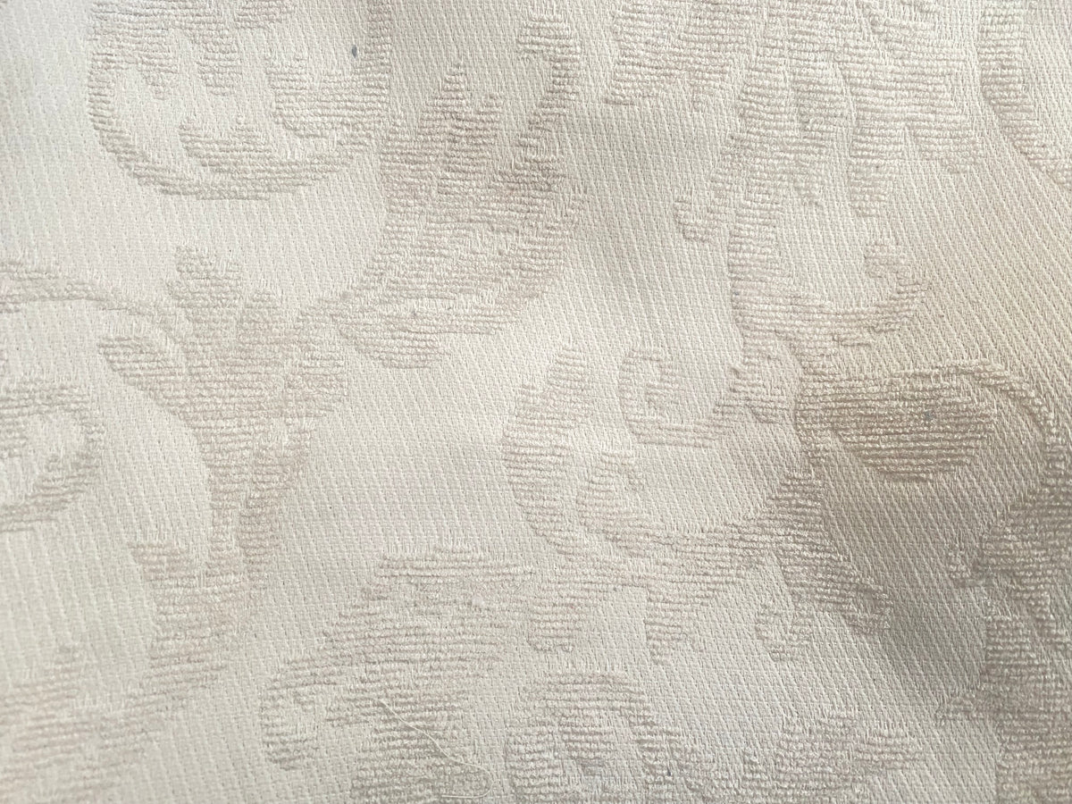 NEW! SALE! King Sam Brocade Jacquard Burnout Upholstery Chenille Italian Fabric- White Ivory Floral- Upholstery Neoclassical - Fancy Styles Fabric Pierre Frey Lee Jofa Brunschwig & Fils