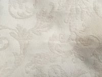 NEW! SALE! King Sam Brocade Jacquard Burnout Upholstery Chenille Italian Fabric- White Ivory Floral- Upholstery Neoclassical - Fancy Styles Fabric Pierre Frey Lee Jofa Brunschwig & Fils