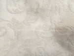 NEW! SALE! King Sam Brocade Jacquard Burnout Upholstery Chenille Italian Fabric- White Ivory Floral- Upholstery Neoclassical