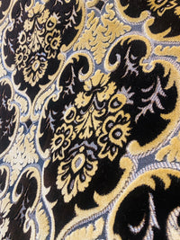 NEW Sir Scott Designer Italian Burnout Medallion Chenille Velvet Fabric Brown and Beige - Upholstery - Fancy Styles Fabric Pierre Frey Lee Jofa Brunschwig & Fils