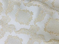 NEW! Duke Fiante Brocade Satin Fabric- Champagne- Damask Upholstery Neoclassical Louis - Fancy Styles Fabric Pierre Frey Lee Jofa Brunschwig & Fils