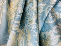 NEW! King Jegeus Designer Quilted Brocade Damask Upholstery Fabric- French Blue - Fancy Styles Fabric Pierre Frey Lee Jofa Brunschwig & Fils