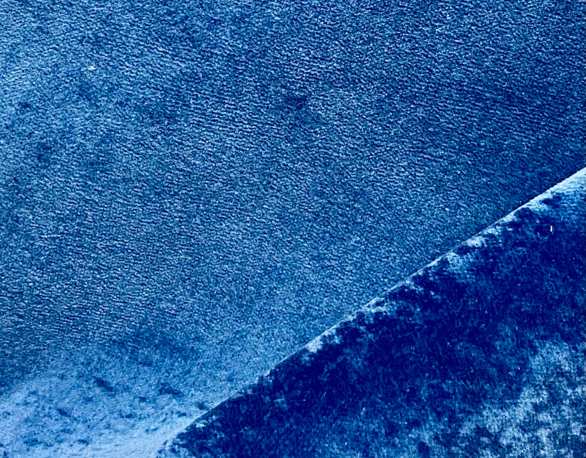 NEW! Custom Color, limited quantity of 50 yards: Prince Burgess Designer Upholstery Cotton Velvet Fabric - Bangle Blue - Fancy Styles Fabric Pierre Frey Lee Jofa Brunschwig & Fils