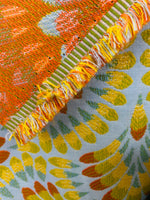 New! SUNBRELLA Plume Tropics- Yellow Orange Upholstery Fabric