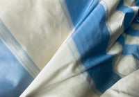 NEW! Prince Jeffry 100% Silk Taffeta Drapery Fabric in Stripes- Blue and White Cream - Fancy Styles Fabric Pierre Frey Lee Jofa Brunschwig & Fils