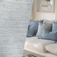 New! SUNBRELLA Light Blue White Melange Linen Inspired Waterproof Indoor Outdoor Upholstery Fabric - Fancy Styles Fabric Pierre Frey Lee Jofa Brunschwig & Fils