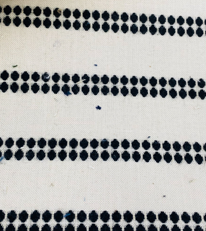 New! SUNBRELLA Novelty Boucle Water Repellant Indoor Outdoor Black Dot Double Stripes Upholstery and Decorating Fabric