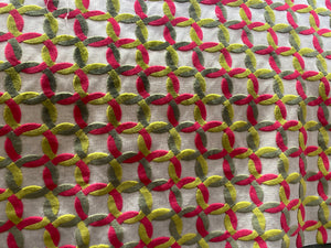 NEW! Prince Mekke - Designer Italian Venetian Burnout Geometric Cut Velvet Fabric Upholstery - Fancy Styles Fabric Pierre Frey Lee Jofa Brunschwig & Fils