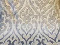 NEW Baroness Santel Novelty Upholstery Platinum and White Velvet- Made in Italy - Fancy Styles Fabric Pierre Frey Lee Jofa Brunschwig & Fils