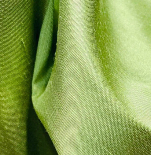 NEW Restocked!!! Duchess Mable Designer 100% Silk Dupioni Fabric in Solid Leaf Green - Fancy Styles Fabric Pierre Frey Lee Jofa Brunschwig & Fils
