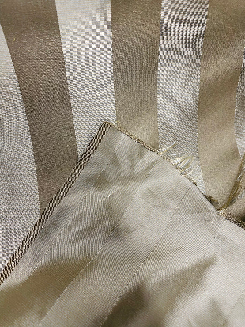 NEW Princess Sophie 100% Silk Fabric Gold Stripes