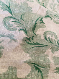 NEW Queen Shani Designer 100% Linen Floral Leaf Fabric- - Fancy Styles Fabric Pierre Frey Lee Jofa Brunschwig & Fils