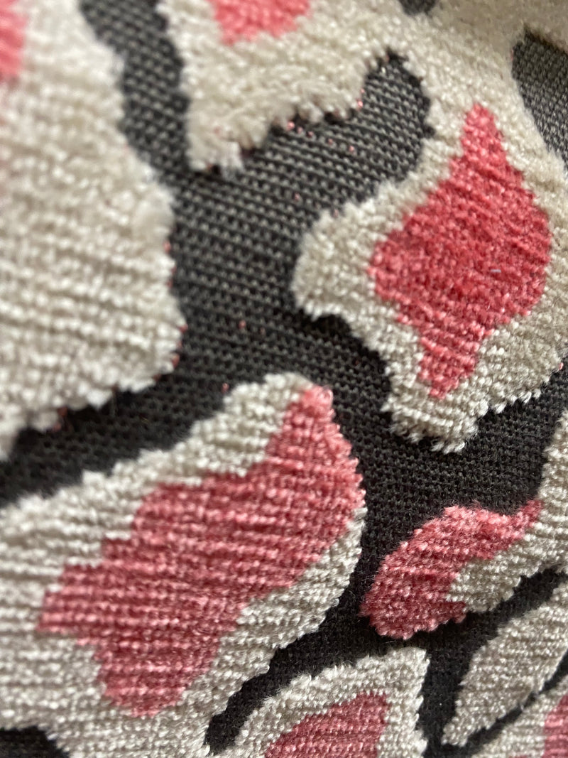 NEW Duchess Dugan Pink Snow Leopard Novelty Upholstery Velvet Made in Italy Pink Coral Style# HG10003