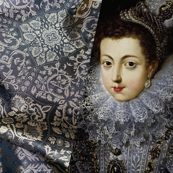 NEW Sir Enzo 100% Silk Taffeta Ornate Drapery Fabric - Metal And Black-By The Yard - Fancy Styles Fabric Pierre Frey Lee Jofa Brunschwig & Fils