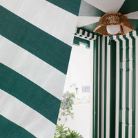 NEW Lady Jacqueline Faded Polo Green Waterproof Decorating Fabric - 3” Green And White Stripes - Upholstery 55” Wide - Fancy Styles Fabric Pierre Frey Lee Jofa Brunschwig & Fils