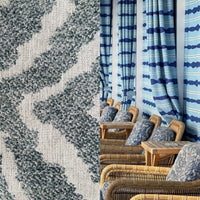 New! SUNBRELLA Grey Zebra Burnout Chenille Waterproof Indoor Outdoor Upholstery Fabric - Fancy Styles Fabric Pierre Frey Lee Jofa Brunschwig & Fils