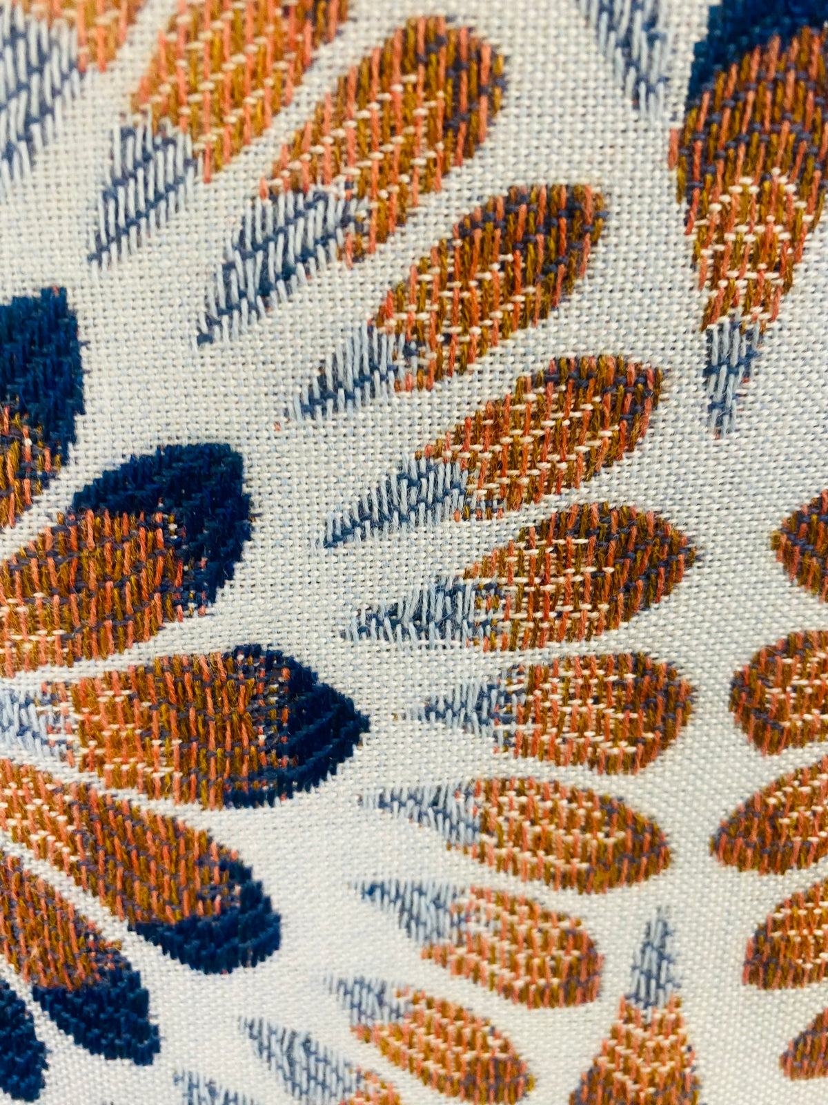 New! SUNBRELLA Plume Tropics- Blue Orange Upholstery Fabric - Fancy Styles Fabric Pierre Frey Lee Jofa Brunschwig & Fils